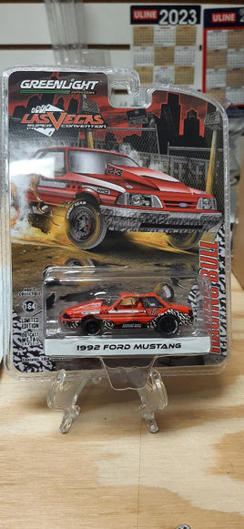 Greenlight 2024 Las Vegas Super Con '92 Ford Mustang Drag Car "Raging Bull"