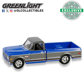 2025 GreenLight Hobby Exclusive Blue/Grey 1972 Chevy Cheyenne C10