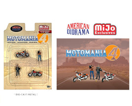 American Diorama M&J Exclusive Motomania 4 Figure Set 1/64 Scale