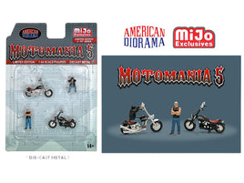 American Diorama M&J Exclusive MotoMania 5 Figure Set 1/64 Scale