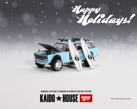 Mini GT Kaido House #092 Datsun 510 Wagon 4x4 "Winter Holiday Surf"
