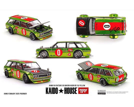 Mini GT Kaido House #164 KHMG Datsun 510 Wagon "OG Flow Yellow"