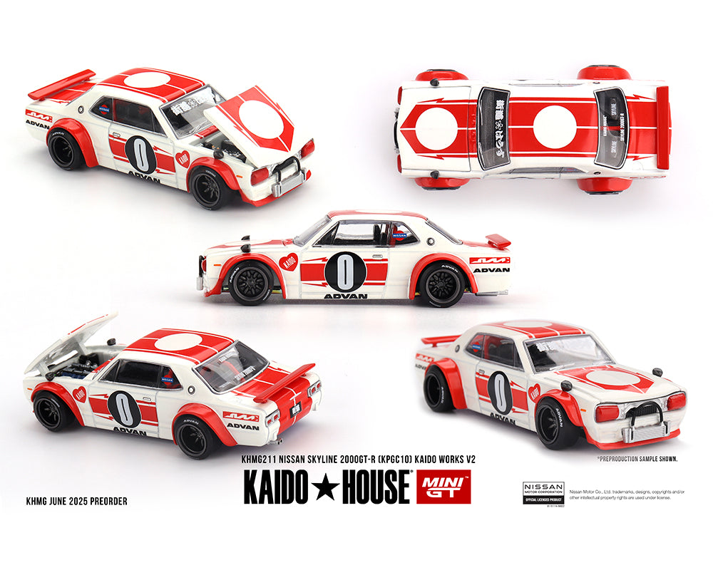 Mini GT Kaido House #211 Nissan Skyline 2000 GT-R (KPGC10) Kaido
