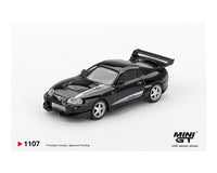 Mini GT #1107 Toyota Supra Veilside Combat V-ll, Black.  New in clamshell and fresh from the case.