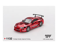 Mini GT #1132 Toyota Supra Top Secret Red Chrome.  New in clamshell and fresh from the case.