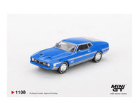 Mini GT&nbsp; #1138 Ford Mustang Mach 1 Grabber Blue.