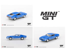 Mini GT&nbsp; #1138 Ford Mustang Mach 1 Grabber Blue.