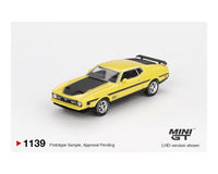 Mini GT #1139 Ford Mustang Mach1 Grabber Yellow.