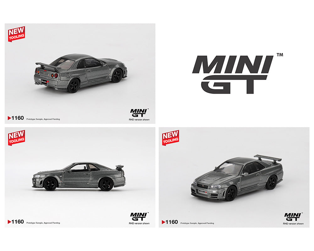 Mini GT #1160 Nissan Skyline GT-R Nismo BNR34 CRS Version, Dark