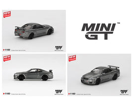 Mini GT #1160 Nissan Skyline GT-R Nismo BNR34 CRS Version, Dark Metal Gray.