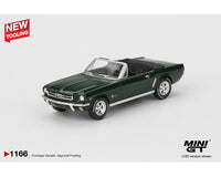 Mini GT #1166 Ford Mustang Convertible 1964 Highland Green