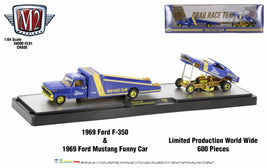 M2 Machines 2023 SEMA FL01 '69 Ford F350 & '69 Mustang Funny Car SUPER CHASE 1/600